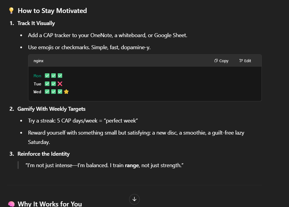 How to stay motivated response to my concerns about the vagueness of the suggestion